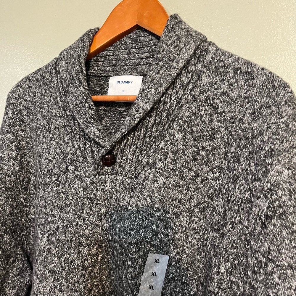 Old Mavy Men’s Cotton Gray Knit Thick Sweater Office Carrier Size XL NWT - Picture 6 of 11